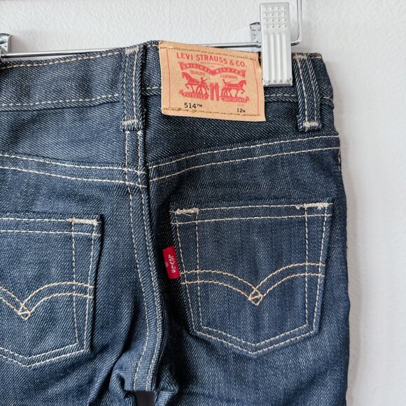 3/$15 Levi’s NWOT 514 Slim Straight jeans 12m dark wash baby pants - Picture 9 of 14